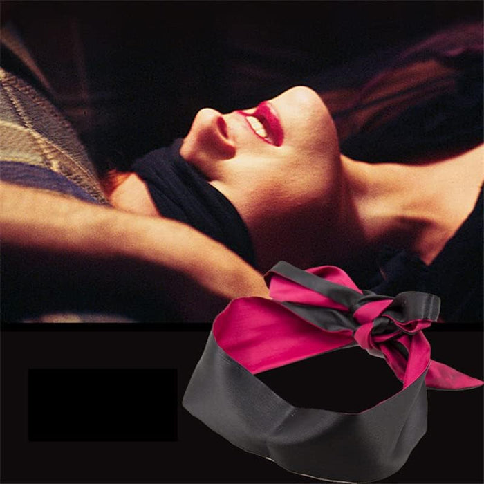 Handcuffs with satin eye mask - a set of pleasure and games