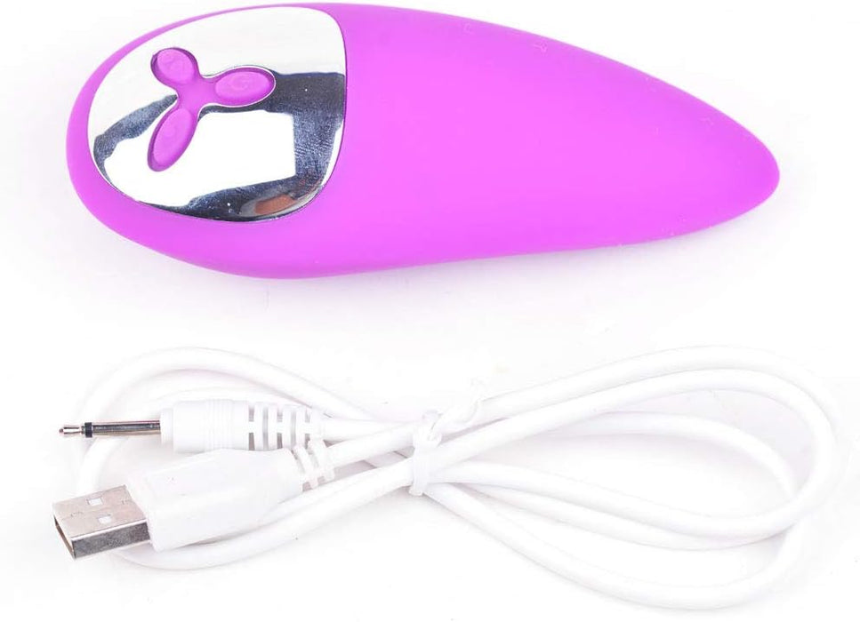 BeHorny Vibrating Tongue Massager with 10 Speeds, USB Charging Purple