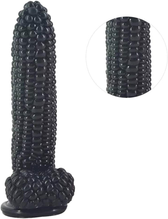 Realistic corn-shaped dildo with a strong grip base for G-spot stimulation