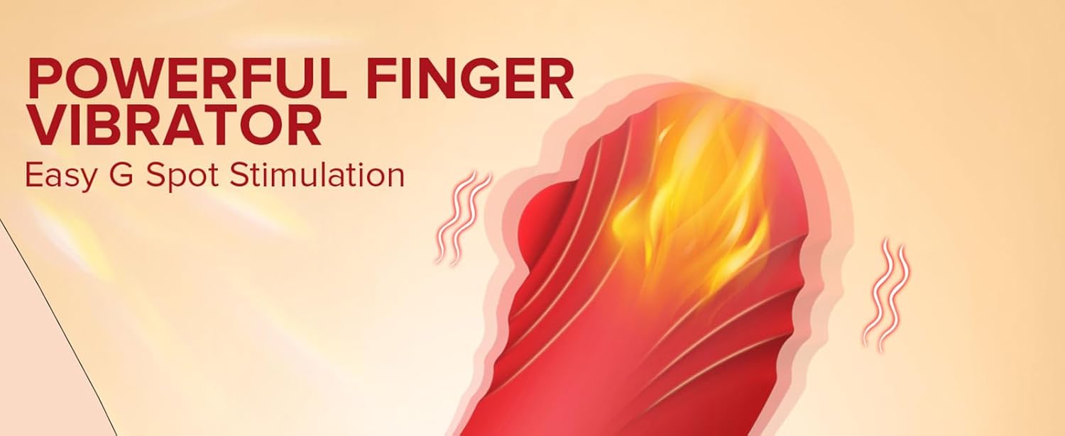 Silikoninis erotinis pirštų vibratorius su 10 vibracijos režimų ir mini dizainu