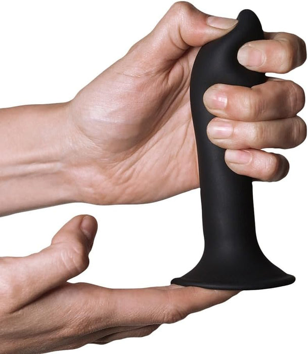 Lankstus silikoninis dildo su stipria prisitvirtinimo baze