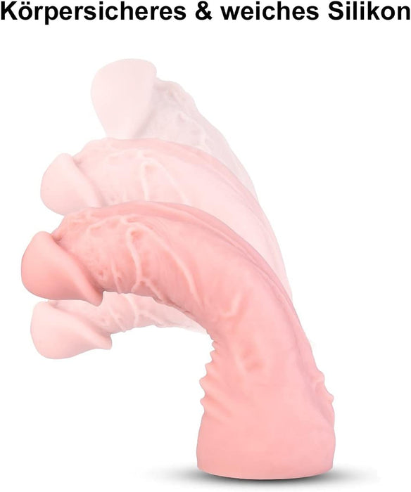 Keturiais švelniais silikoniniais dildo su reguliuojamu diržu