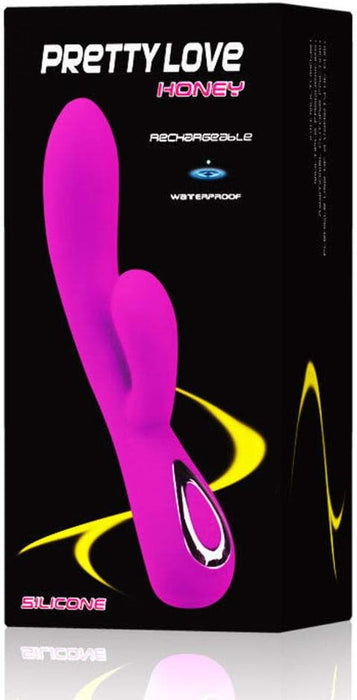 Smart LOVE Rechargeable Vibrator with Additional G-Spot and Clitoris Honey