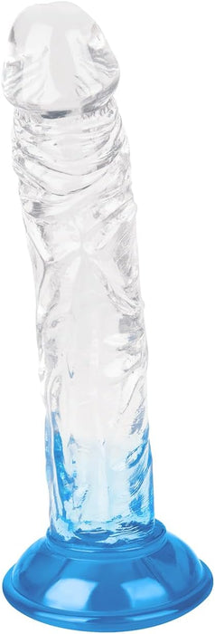 Natūralus silikoninis dildo su stipria prisiurbimo baze, 22 cm, minkštas ir lankstus