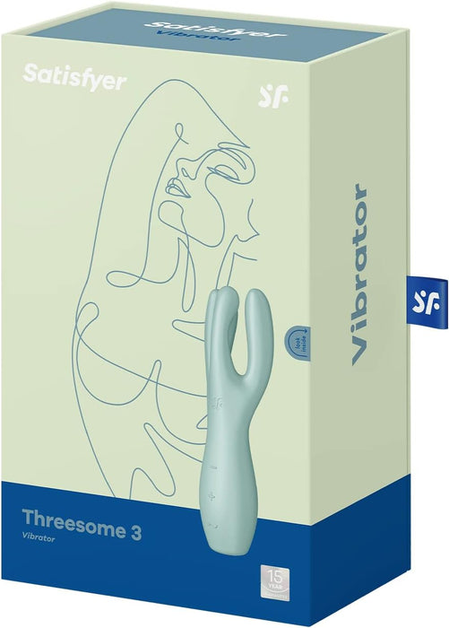 Threesome 3 vibrator with 12 intense vibration programs and 3 motors