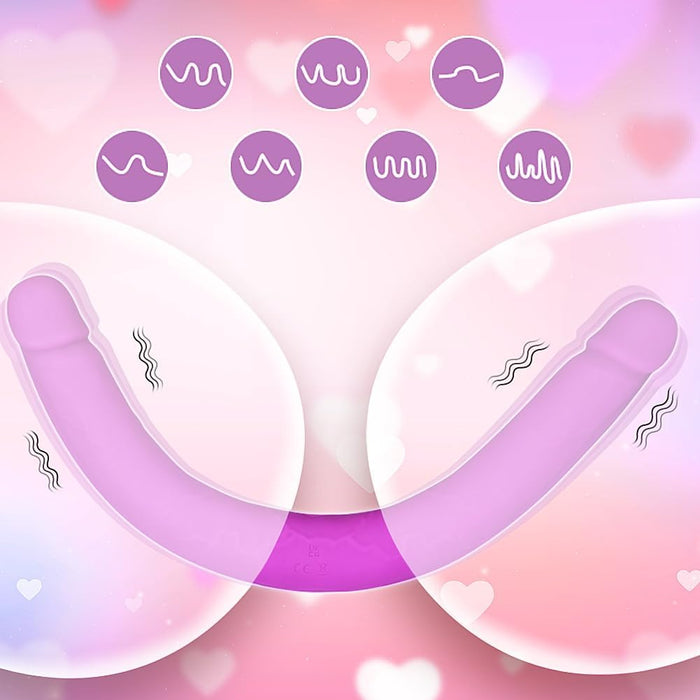 40 cm Dvigubas G taško Vibratorius su Nuotolinio Valdymo pultu Moterims