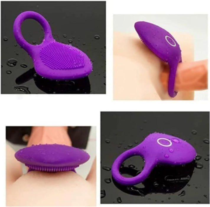 Penis ring vibrator with 10 vibrations and silicone material - for intimate pleasure