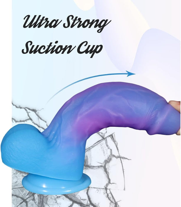 20 cm realistic silicone dildo with strong attachment system