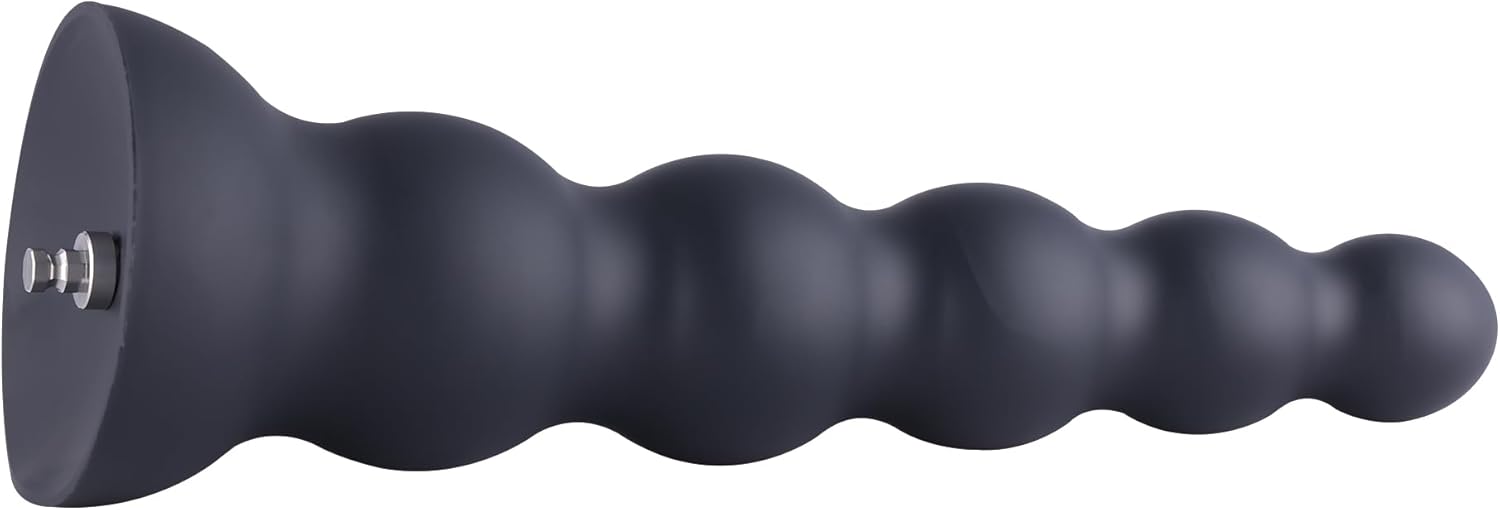 30 cm silicone dildo with 5 smooth balls and a strong attachment base
