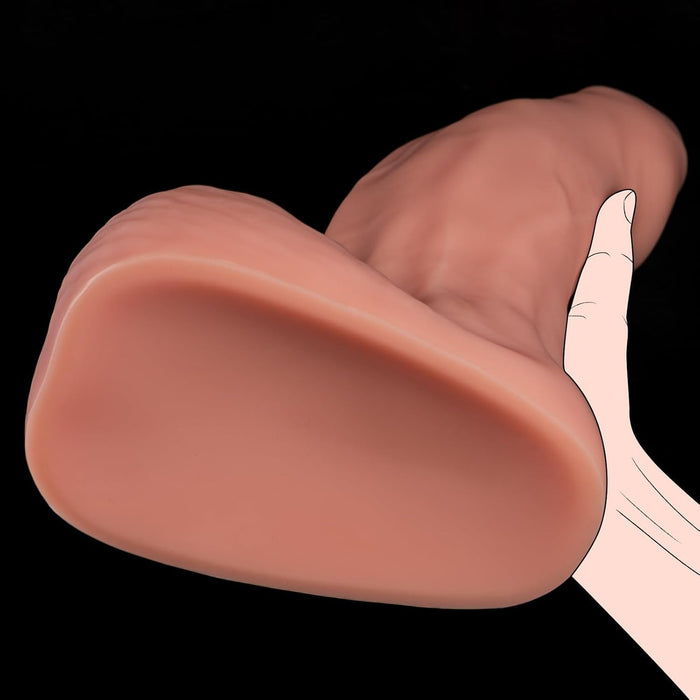 Realistic XXL Monster Dildo with Forehead and Dual Density Silicone, Large Size for Experienced Users