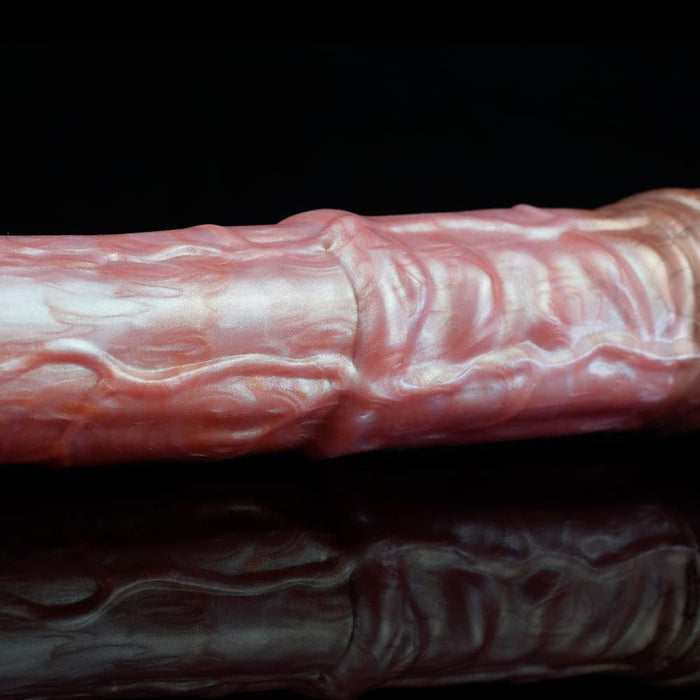 Long and realistic – silicone horse-shaped dildo with spray function