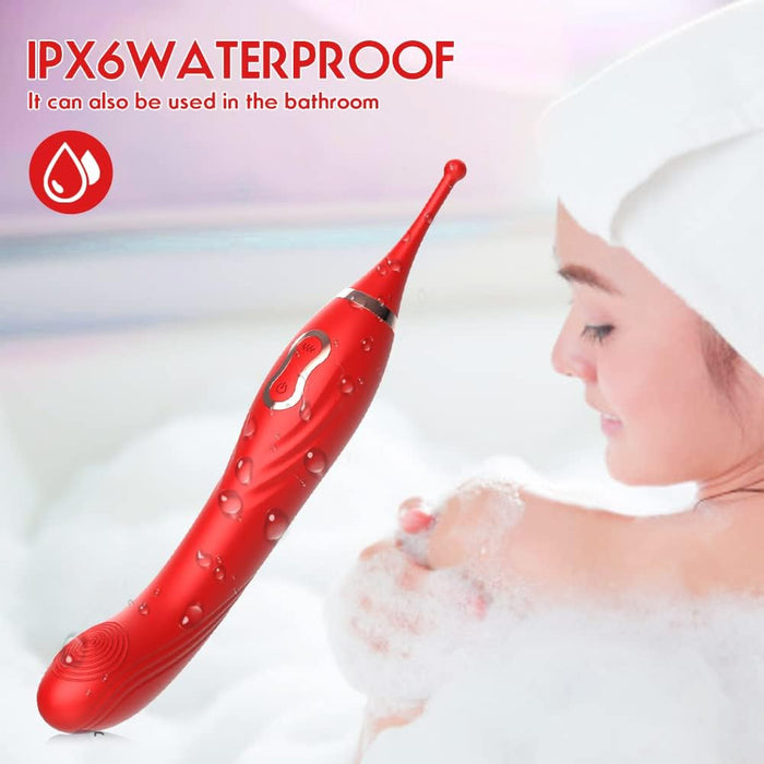 Effective and quiet high-frequency clitoral vibrator with interchangeable heads