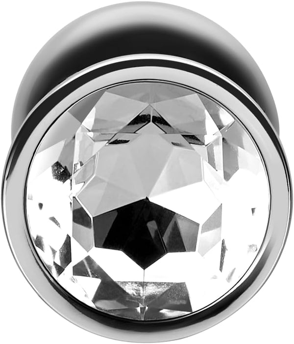 Elegant 3-piece aluminum anal plug set with crystal