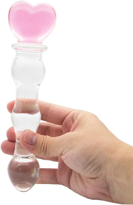 Glass Anal Toy with Pink Heart – Stimulation and Pleasure