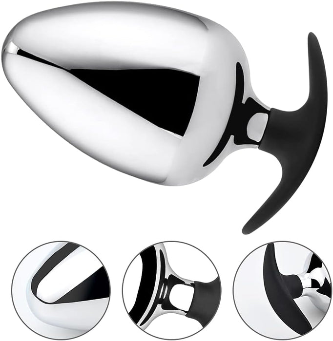 Didelis analinis kaištis iš nerūdijančio plieno – stimuliacija vyrams ir moterims