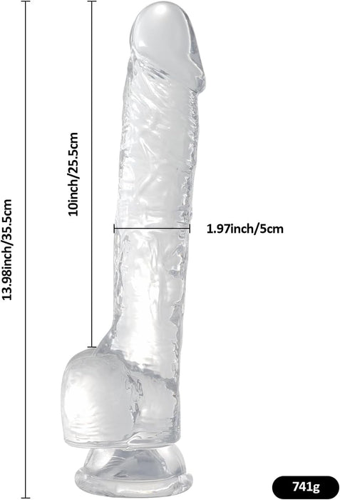 Realistic 35.5 cm long huge dildo with strong attachment base