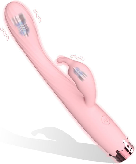 Discreet vibrator with 2 motors for G-spot and clitoral stimulation