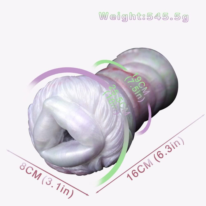 Realistic Alien Fantasy liquid silicone masturbator for men, safe and flexible