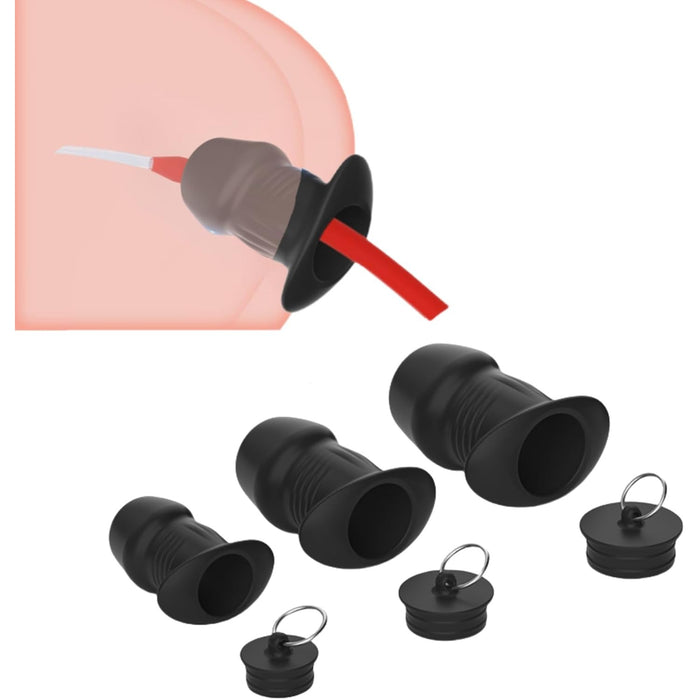 Anal Expandable Bulk Plug With Hole, Soft Silicone For Women And Men