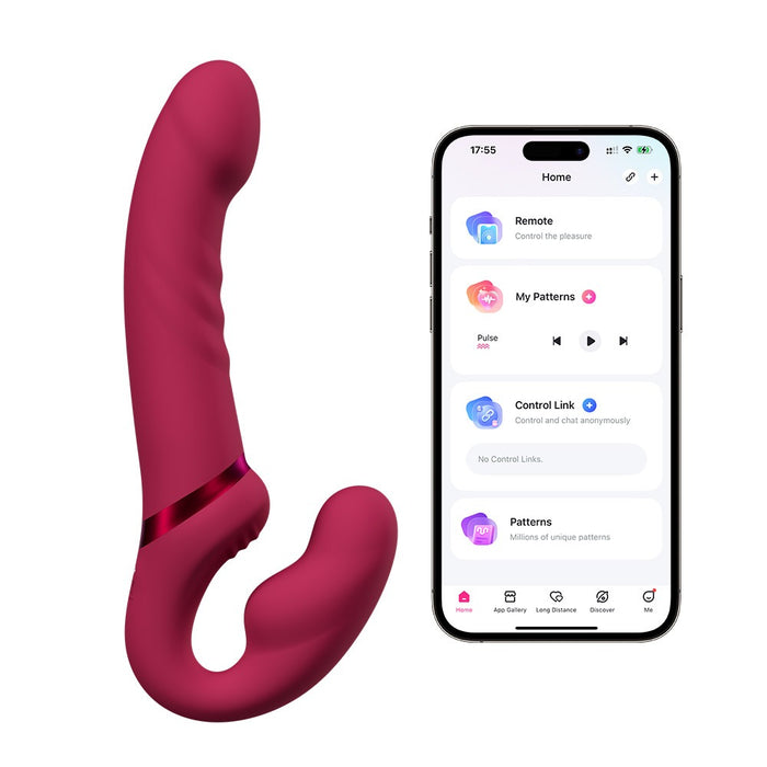 Lapis – App-Controlled Strapless Vibrating Dildo for Role-Play and Pegging for Women