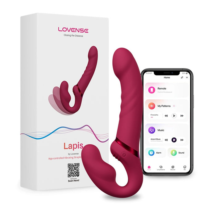 Lapis – App-Controlled Strapless Vibrating Dildo for Role-Play and Pegging for Women