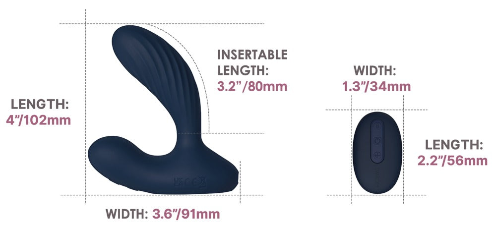 Vick Neo 2 – Quiet prostate and perineum stimulator with remote control and warming function