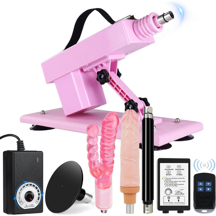Fernsteuerte Sexmaschine für Frauen with 5 practical accessories and adjustable angle