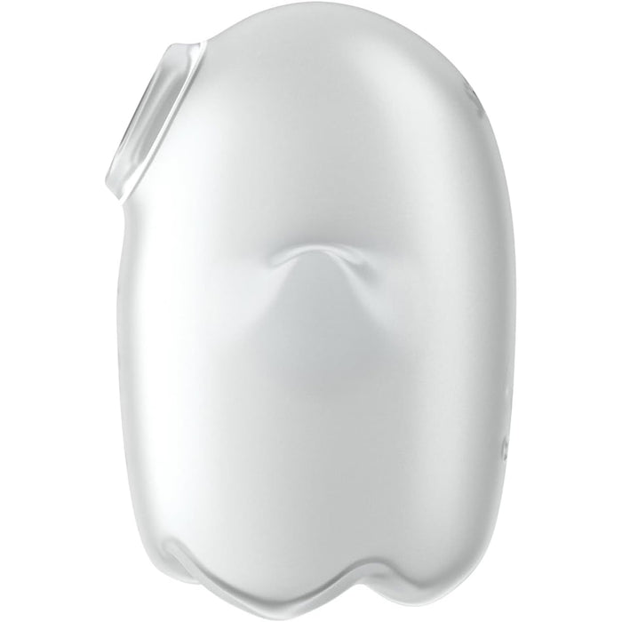 Satisfyer Glowing Ghost White – diskretiškas, intensyvus klitorio stimuliatorius su švytėjimo funkcija ir vibracijomis