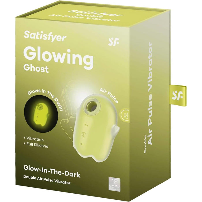 Satisfyer Glowing Ghost Geltonas – Vandeniui atsparus spindintis vakuuminis klitorio stimuliatorius su 11 intensyvumo lygių