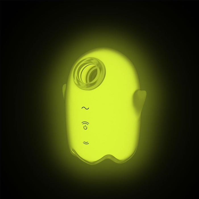 Satisfyer Glowing Ghost Geltonas – Vandeniui atsparus spindintis vakuuminis klitorio stimuliatorius su 11 intensyvumo lygių