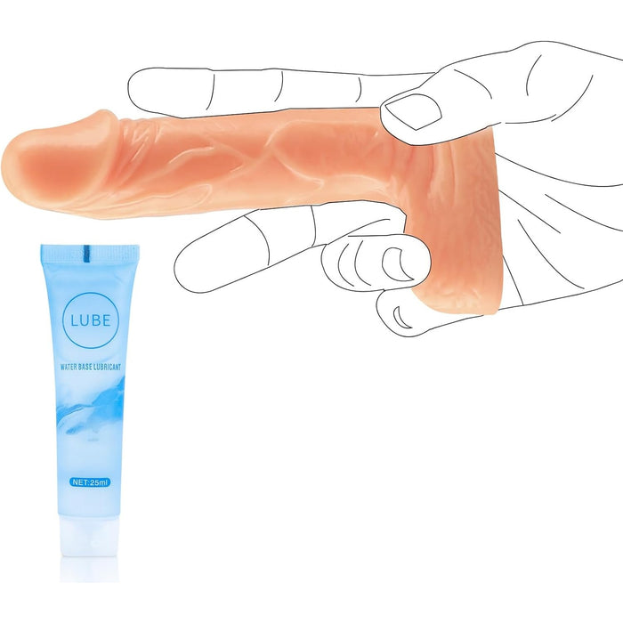 12 cm Mažas minkštas realistiškas dildo