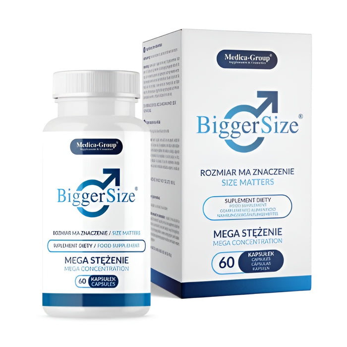 BiggerSize dietary supplement for men, 60 capsules. 