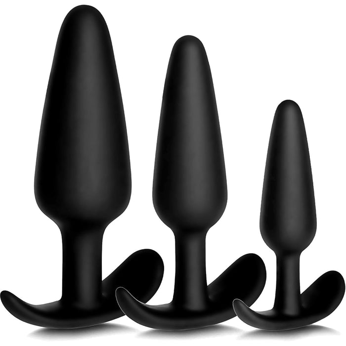 Silicone Butt Plug Set: Small, Medium and Large
