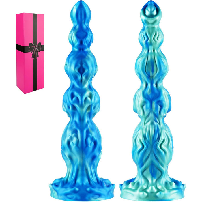 33 cm XXL Large Fantasy Monster Knot Horse Dildo with Long Connecting Suction Pad