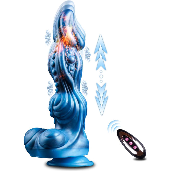 Analinis Dildo Vibratorius su 10 Stočių Režimų, Šildymo Funkcija ir Nuotoliniu Valdymu