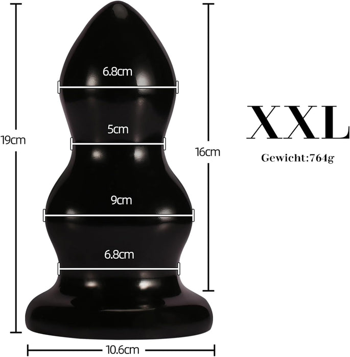 Anal plug with suction cup, skin-friendly and elegant design