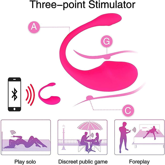 Bluetooth vibracijos dildo su APP valdymu moterims ir poroms