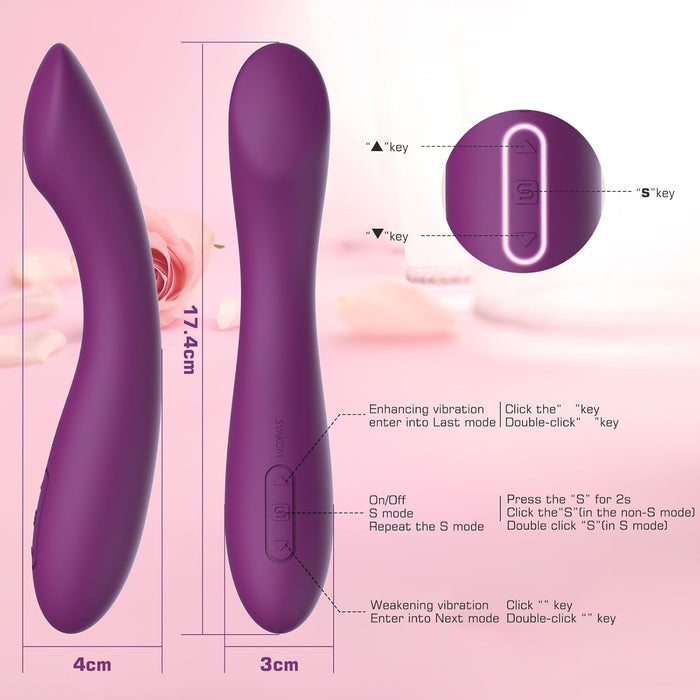 AMY2 Vibratorius su 25 vibracijos režimais – subtili G taško ir klitorio stimuliacija