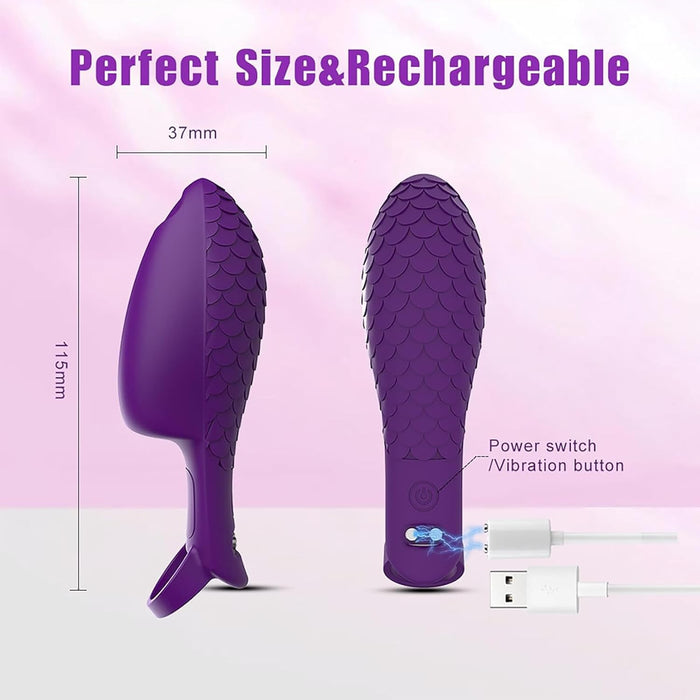 Finger vibrator with 10 vibration modes - clitoral and nipple stimulator for women