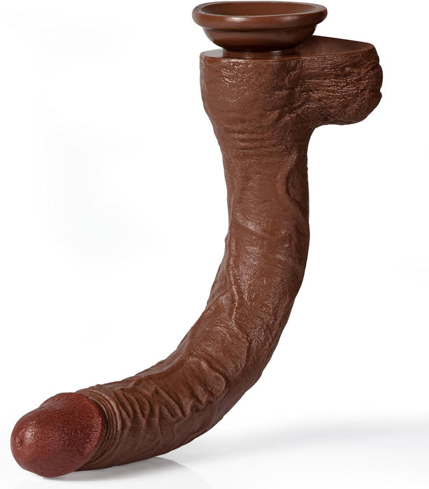 Long 38 cm silicone dildo with strong suction cup for women and men