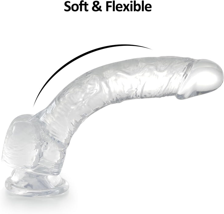 Realistic 35.5 cm long huge dildo with strong attachment base