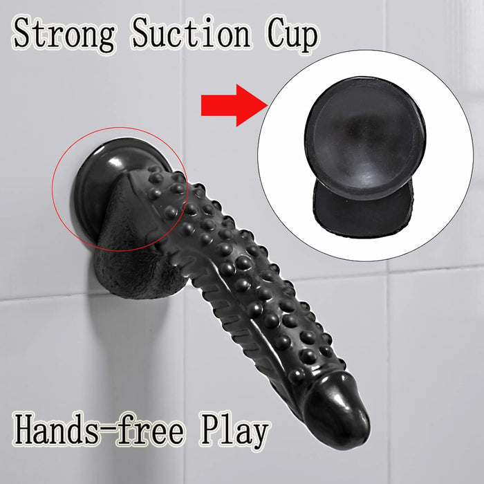 Realistic 27 cm dildo with strong suction cup attachment line