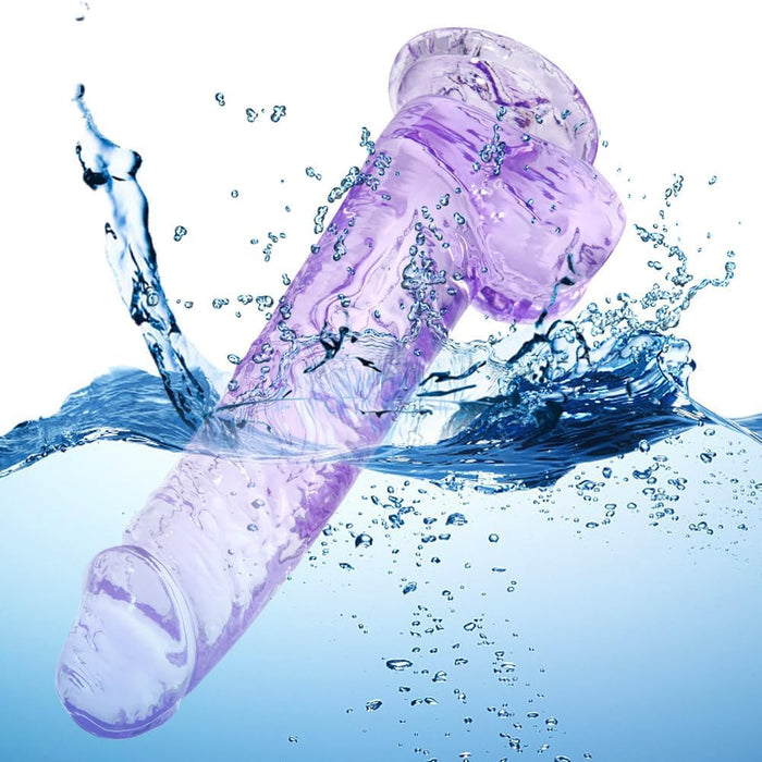 Purple 21 cm Dildo with Safety Lock – Suitable for Beginners and All Genders