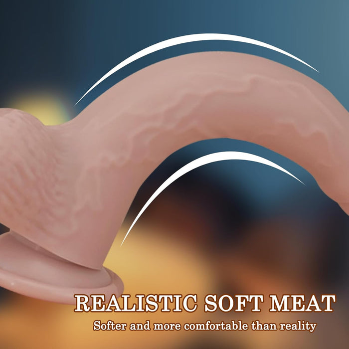 Realistinis Dildo su Stipria Prisikabinančia Pagrindu – Natūralios Formos Suaugusiųjų Žaislas