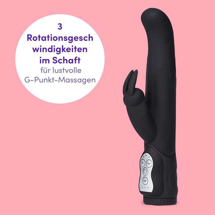 Powerful 14 cm rabbit-shaped G-spot vibrator with clitoral stimulation
