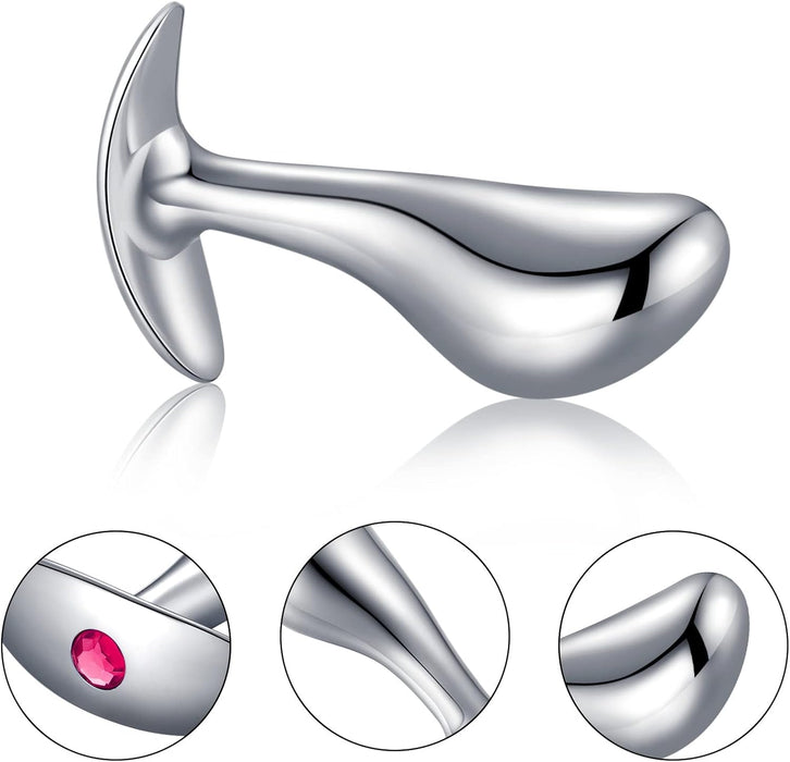 Exclusive metal anal dilator for women and men - set of 3 sizes