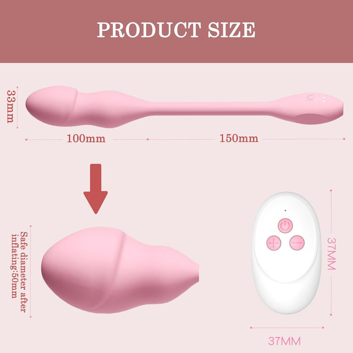 Mini Vibrator and Anal Plug with Pump, 10 Vibration Modes