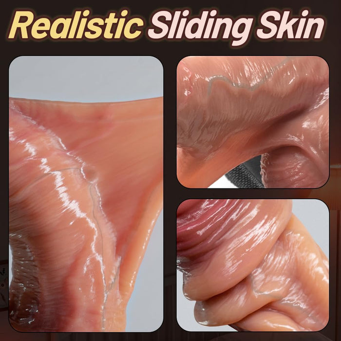 Realistic silicone clip-on dildo for women with soft surface