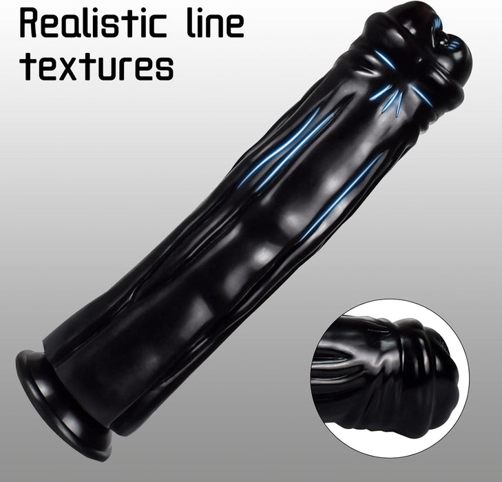 Extra thick black silicone dildo – extremely strong and safe