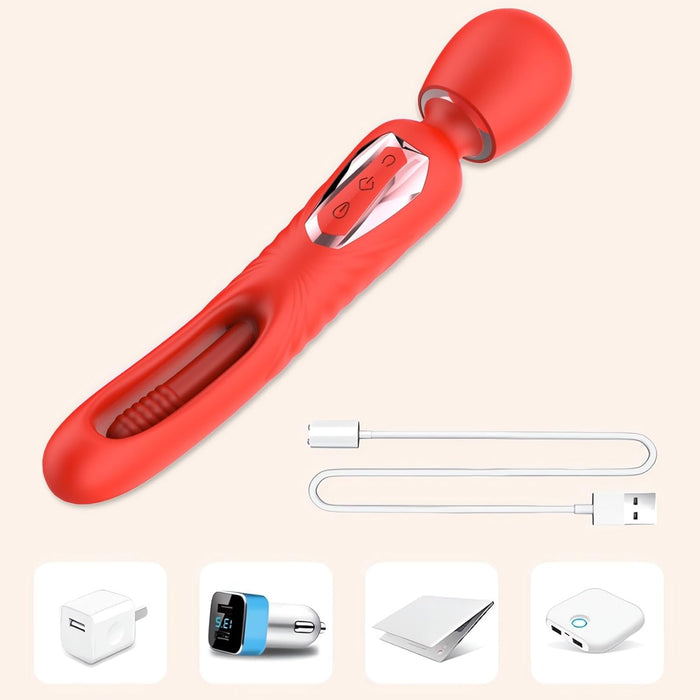 Women's 2-in-1 G-spot and clitoral stimulator with 7 vibrations and 10 pulsating modes